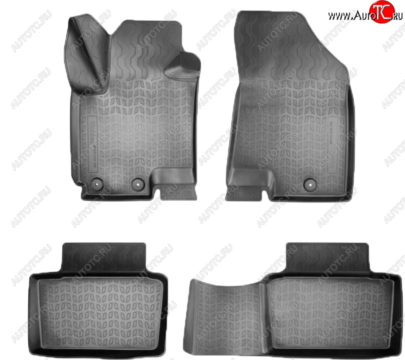 2 099 р. Коврики салонные Noplast (3D)  Changan CS35 Plus (2018-2022) дорестайлинг (Черные)  с доставкой в г. Керчь