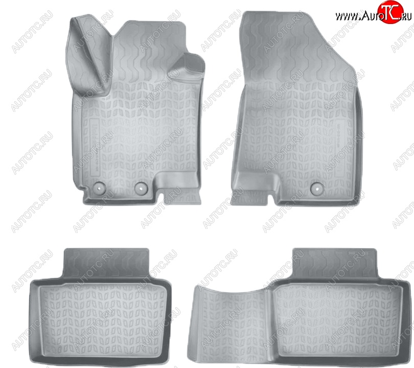 2 599 р. Коврики салонные Noplast (3D)  Changan CS35 Plus (2018-2022) дорестайлинг (Серые)  с доставкой в г. Керчь