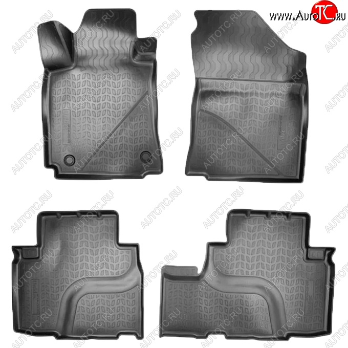 2 599 р. Коврики салонные Noplast (3D)  Changan CS75 (2013-2017) дорестайлинг (Черные)  с доставкой в г. Керчь