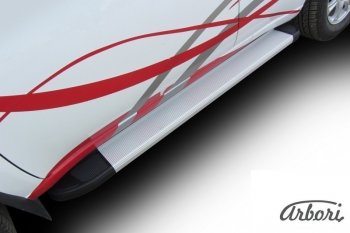10 619 р. Порожки для ног Arbori Optima Silver Chery Tiggo T11 рестайлинг (2013-2016)  с доставкой в г. Керчь. Увеличить фотографию 2