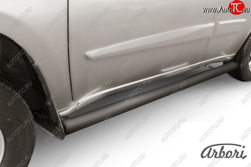 6 569 р. Защита штатных порогов Arbori (черная, d76 mm). Chery Tiggo T11 рестайлинг (2013-2016)  с доставкой в г. Керчь