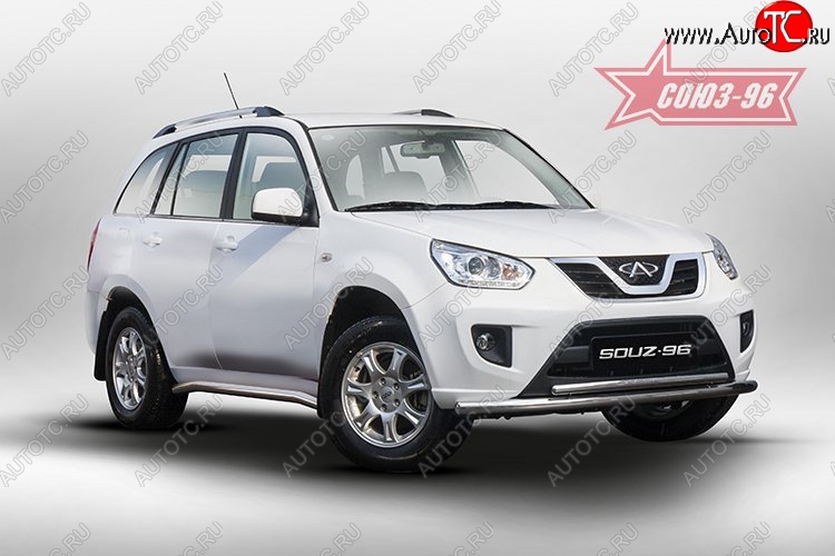 15 254 р. Защита переднего бампера одинарная Souz-96 (d60/42) Chery Tiggo T11 рестайлинг (2013-2016)  с доставкой в г. Керчь