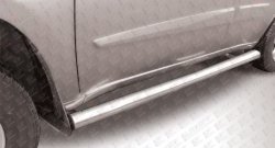 Защита порогов из круглой трубы диаметром 76 мм Slitkoff Chery Tiggo T11 (2013-2016) рестайлинг