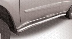 Защита порогов из круглой трубы диаметром 57 мм с загнутыми краями Slitkoff Chery Tiggo T11 (2013-2016) рестайлинг