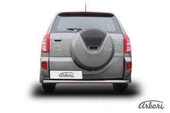 11 429 р. Защита заднего бампера Arbori (легированная сталь, 1 труба d57 mm). Chery Tiggo T11 рестайлинг (2013-2016)  с доставкой в г. Керчь. Увеличить фотографию 2