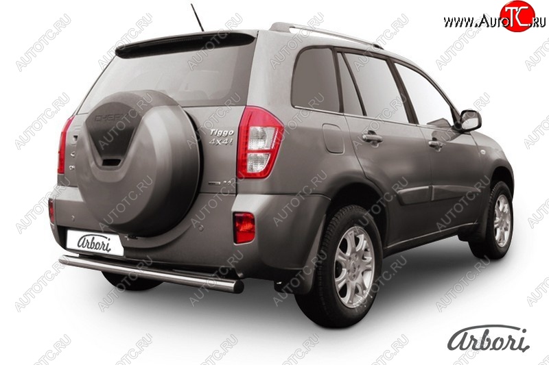 8 279 р. Защита переднего бампера Arbori (легированная сталь, 1 труба d76 mm). Chery Tiggo T11 рестайлинг (2013-2016)  с доставкой в г. Керчь