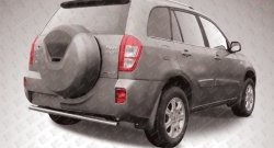 Защита заднего бампера из короткой трубы диаметром 57 мм Slitkoff Chery Tiggo T11 (2013-2016) рестайлинг