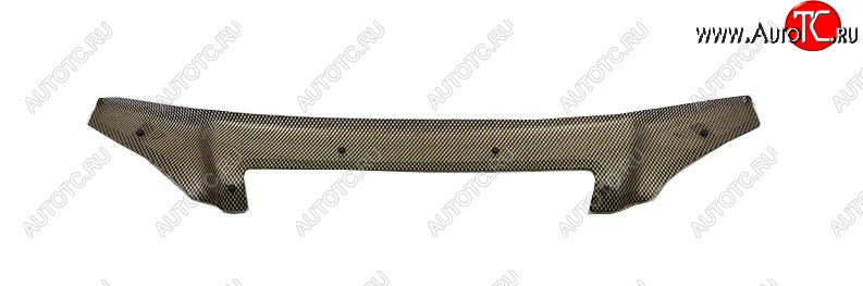 2 299 р. Дефлектор капота CA-Plastiс  Chery Amulet (Corda)  A15 (2003-2010) лифтбэк (Шелкография карбон-золото)  с доставкой в г. Керчь