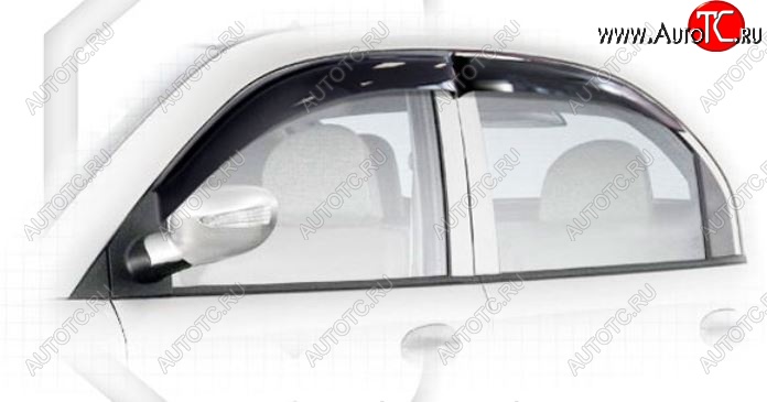 1 999 р. Дефлектора окон CA-Plastiс Chery QQ6 (2006-2010) (Classic полупрозрачный, Без хром.молдинга)  с доставкой в г. Керчь