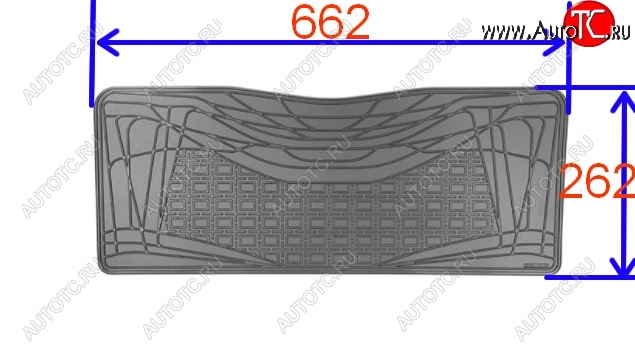369 р. Универсальный коврик заднего ряда Norplast (662х262 мм) Ford Focus 3 седан рестайлинг (2014-2019) (Черный)  с доставкой в г. Керчь