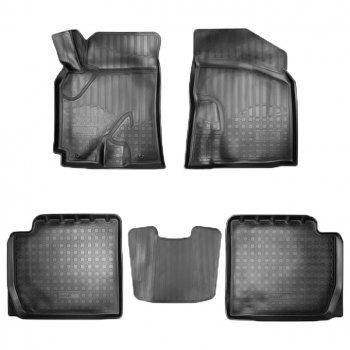 Коврики салонные Noplast (3D) Chery Tiggo 3 (2014-2020) (Черные)