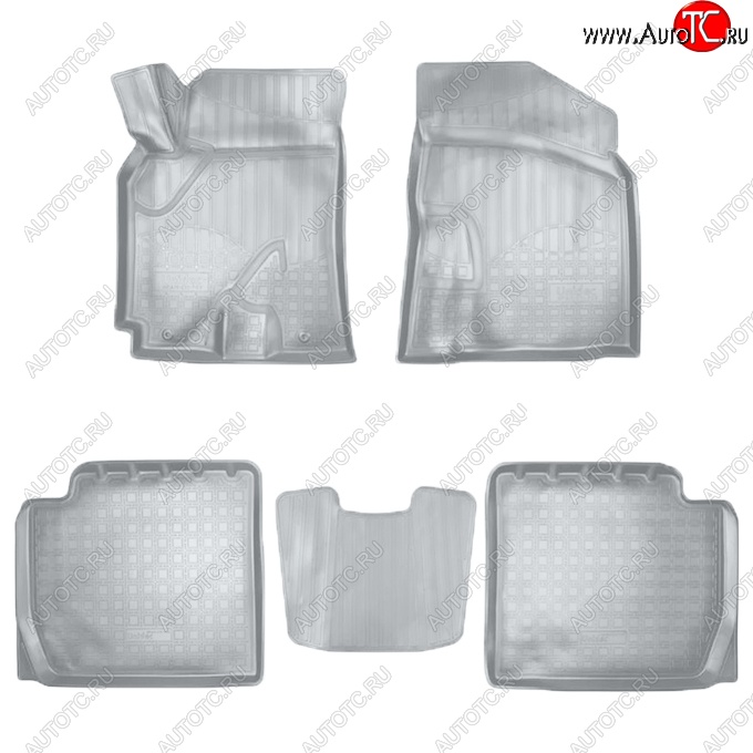 2 899 р. Коврики салонные Noplast (3D)  Chery Tiggo 3 (2014-2020) (Серые)  с доставкой в г. Керчь