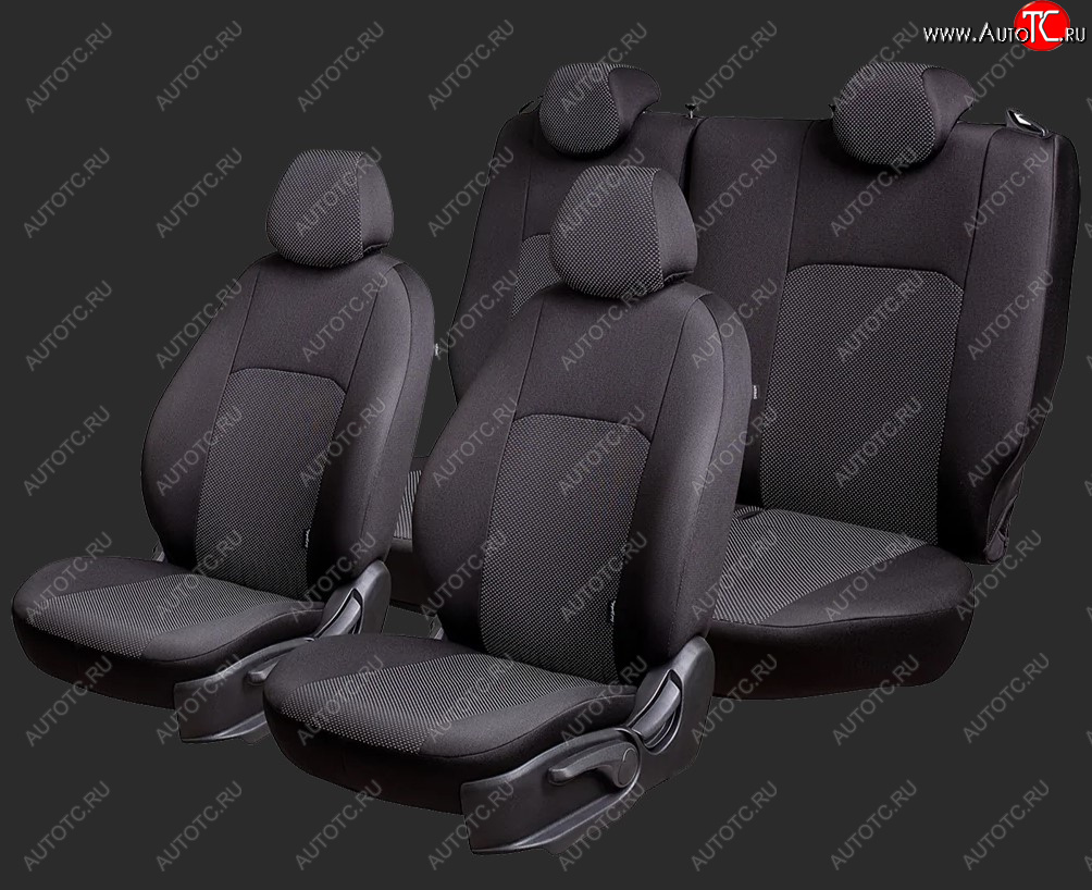 5 299 р. Чехлы для сидений Lord Autofashion Дублин (жаккард, спинка 60/40, 3 Г-образных подголовника)  Chery Tiggo 2 - Tiggo 3x (Черный, вставка Ёж Белый)  с доставкой в г. Керчь
