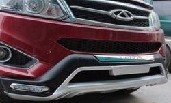 12 399 р. Накладка на передний бампер CT Chery Tiggo 5 (T21) дорестайлинг (2014-2017) (Неокрашенная)  с доставкой в г. Керчь. Увеличить фотографию 2