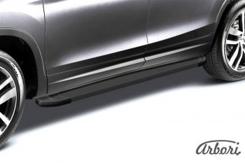 Порожки для ног Arbori Optima Black Chery Tiggo 5  (T21) (2014-2017) дорестайлинг