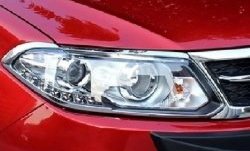 4 299 р. Накладки на фары СТ Chery Tiggo 5 (T21) дорестайлинг (2014-2017) (Неокрашенные)  с доставкой в г. Керчь. Увеличить фотографию 2