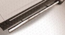 Защита порогов Slitkoff (Ø 76 мм, труба) Chery Tiggo 5  (T21) (2014-2017) дорестайлинг (Полированная нержавейка)