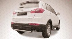 Защита заднего бампера из короткой трубы диаметром 57 мм Slitkoff Chery Tiggo 5  (T21) (2014-2017) дорестайлинг