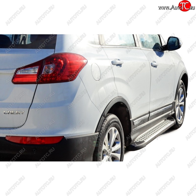 31 999 р. Порожки для ног Бумер (алюминий) Chery Tiggo 5 (T21) рестайлинг (2017-2020)  с доставкой в г. Керчь