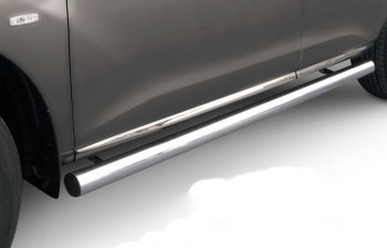 Защита порогов Slitkoff (Ø76 мм, труба) Chery Tiggo 7 (2016-2020) (Цвет: серебристый)