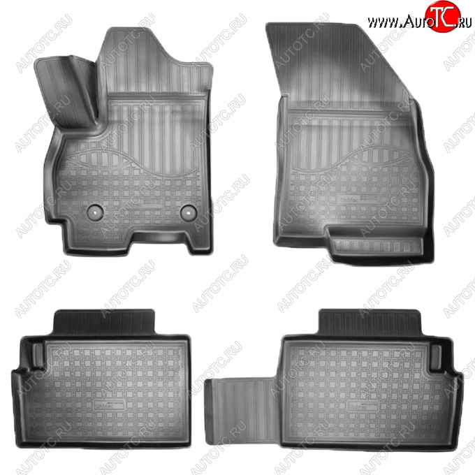 2 649 р. Коврики салонные Noplast (3D)  Chery Tiggo 7 (2016-2020) (Черные)  с доставкой в г. Керчь
