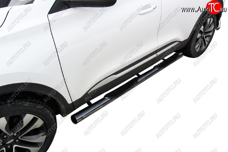 17 899 р. Защита порогов Slitkoff (Ø 76 мм, с проступями)  Chery Tiggo 4 (2018-2023) 1-ый рестайлинг (Полированная нержавейка)  с доставкой в г. Керчь