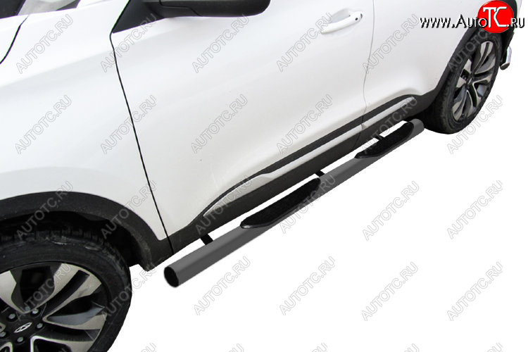 12 499 р. Защита порогов Slitkoff (Ø 76 мм, с проступями)  Chery Tiggo 4 (2018-2023) 1-ый рестайлинг (Цвет: серебристый)  с доставкой в г. Керчь