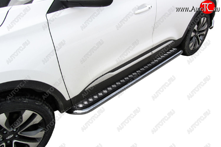17 899 р. Защита порогов Slitkoff (Ø 57 мм, с листом)  Chery Tiggo 4 (2018-2023) 1-ый рестайлинг  с доставкой в г. Керчь