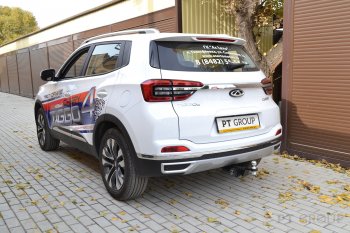 16 039 р. Фаркоп PT GROUP /съемный квадрат/ CHERY Tiggo 4 2021-/ Tiggo 4 Pro 2021-  Chery Tiggo 4 1-ый рестайлинг (2018-2023)  с доставкой в г. Керчь. Увеличить фотографию 2