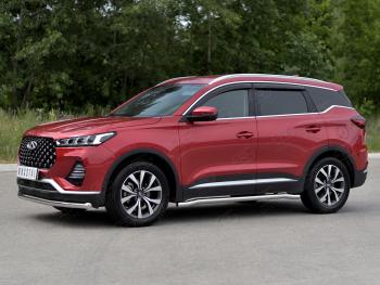 14 549 р. Защита переднего бампера (Ø63 мм, нержавейка) SLITKOFF Chery Tiggo 7 PRO (2019-2025)  с доставкой в г. Керчь. Увеличить фотографию 3