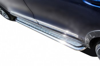 17 699 р. Защита порогов Slitkoff (Ø 57 мм, с листом)  Chery Tiggo 8  1 T18 (2019-2023) рестайлинг  с доставкой в г. Керчь. Увеличить фотографию 4