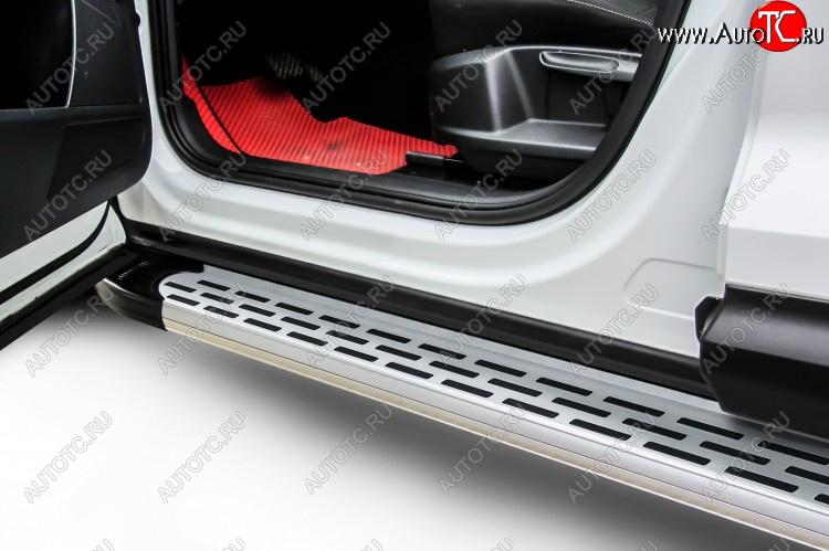 16 999 р. Пороги алюминиевые Slitkoff  Chery Tiggo T11 (2013-2016) рестайлинг (Premium Silver)  с доставкой в г. Керчь