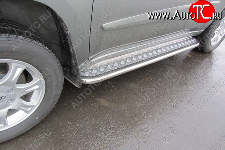 15 349 р. Защита порогов Slitkoff (Ø 42, с листом усиленная)  Chery Tiggo T11 (2013-2016) рестайлинг  с доставкой в г. Керчь
