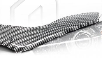 2 479 р. Дефлектор капота (2006-2010) CA-Plastik  Chery Tiggo T11 (2005-2013) дорестайлинг (серия Шелкография карбон-серебро)  с доставкой в г. Керчь. Увеличить фотографию 2