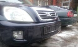 1 469 р. Сетка на бампер Russtal (черная) Chery Tiggo T11 дорестайлинг (2005-2013)  с доставкой в г. Керчь. Увеличить фотографию 2