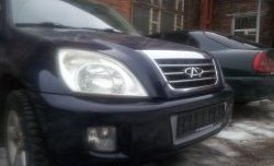 1 539 р. Сетка на бампер Russtal (хром) Chery Tiggo T11 дорестайлинг (2005-2013)  с доставкой в г. Керчь. Увеличить фотографию 3