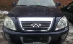 1 539 р. Сетка на бампер Russtal (хром) Chery Tiggo T11 дорестайлинг (2005-2013)  с доставкой в г. Керчь. Увеличить фотографию 5