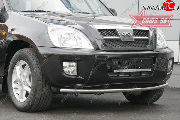 8 828 р. Защита переднего бампера одинарная Souz-96 (d42). Chery Tiggo T11 дорестайлинг (2005-2013)  с доставкой в г. Керчь