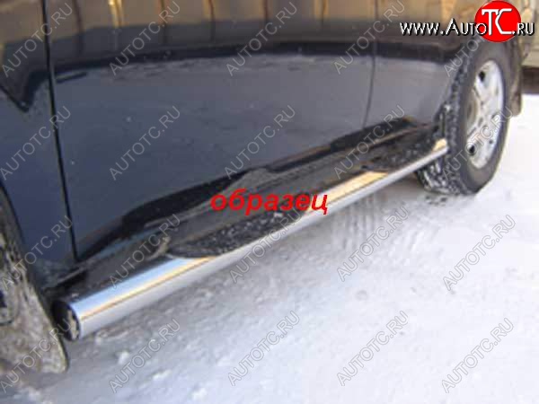 12 399 р. Защита порогов d76 Slitkoff (с поступью)  Chery Tiggo T11 (2005-2013) дорестайлинг (Цвет: серебристый)  с доставкой в г. Керчь