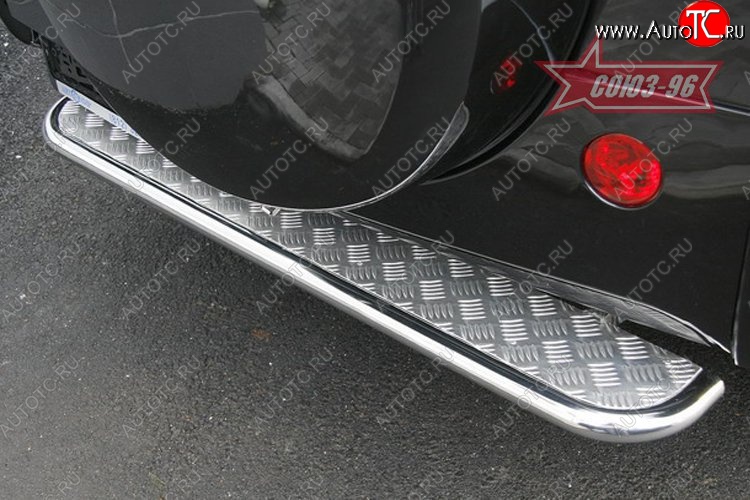 9 287 р. Защита заднего бампера с листом (ступень) Souz-96 (d42) Chery Tiggo T11 дорестайлинг (2005-2013)  с доставкой в г. Керчь