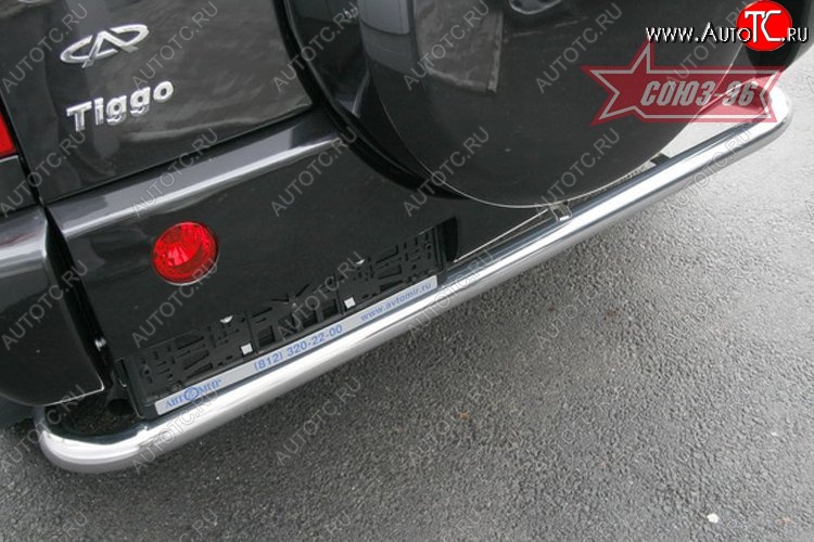 8 009 р. Защита заднего бампера Souz-96 (d60) Chery Tiggo T11 дорестайлинг (2005-2013)  с доставкой в г. Керчь