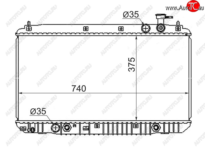 13 249 р. Радиатор двигателя SAT (пластинчатый, МКПП/АКПП, 2.4 4G64) Chery Tiggo T11 дорестайлинг (2005-2013)  с доставкой в г. Керчь