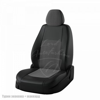 Чехлы для сидений Lord Autofashion Турин (экокожа/жаккард) Chery Tiggo T11 (2005-2013) дорестайлинг (Черный, вставка Люкс-94)