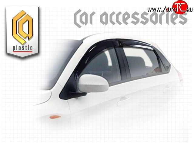 1 899 р. Комплект дефлекторов окон CA Plastic  Chery Very (2011-2016) (Classic полупрозрачный, Без хром.молдинга)  с доставкой в г. Керчь