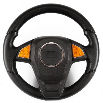 Рулевое колесо Барс-Т Премиум (Ø360 мм, под знак Lada) Chevrolet Niva  2123 (2002-2020), Лада 2110 (1995-2007), Лада 2111 (1998-2009), Лада 2112 (1999-2009), Лада 2123 (Нива Шевроле) (2002-2021), Лада Калина ( 1118,  1117,  1119,  2192,  2194) (2004-2018), Лада Калина Спорт ( 1119,  2192) (2008-2018), Лада Нива Трэвел (2021-2025), Лада Приора ( 2170,  2171,  2172,  21728) (2007-2018) (Дерево)