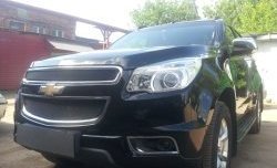 1 469 р. Нижняя сетка на бампер Russtal (черная) Chevrolet Trailblazer GM800 дорестайлинг (2012-2016)  с доставкой в г. Керчь. Увеличить фотографию 2