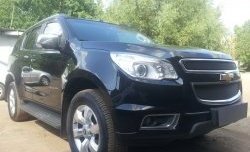 1 469 р. Сетка в решетку радиатора (верхняя) Russtal Chevrolet Trailblazer GM800 дорестайлинг (2012-2016) (черная)  с доставкой в г. Керчь. Увеличить фотографию 3