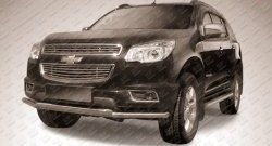 Двойная защита переднего бампера из труб диаметрами по 57 мм Slitkoff Chevrolet Trailblazer  GM800 (2012-2016) дорестайлинг