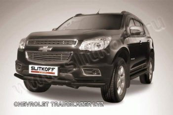 Защита переднего бампера из труб d57 Slitkoff Chevrolet Trailblazer  GM800 (2012-2016) дорестайлинг
