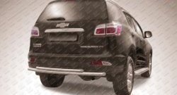 Двойная защита заднего бампера (d57 и 42 мм) Slitkoff Chevrolet Trailblazer  GM800 (2012-2016) дорестайлинг (нержавейка полированная)